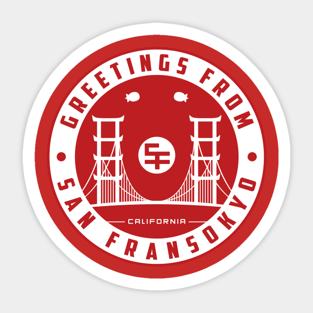 Greetings from San Fransokyo v2 Sticker by Olipop